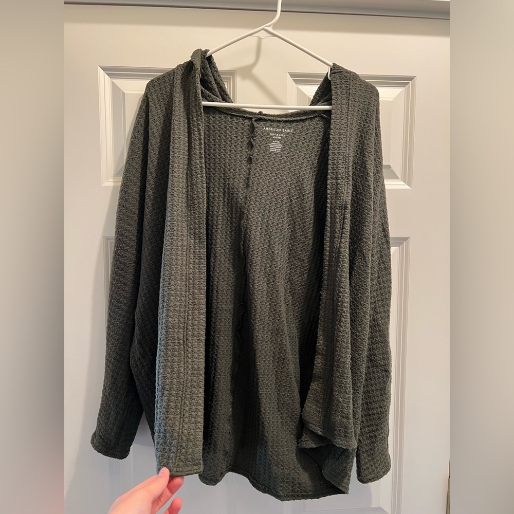 American eagle soft and sexy plush hooded cardigan